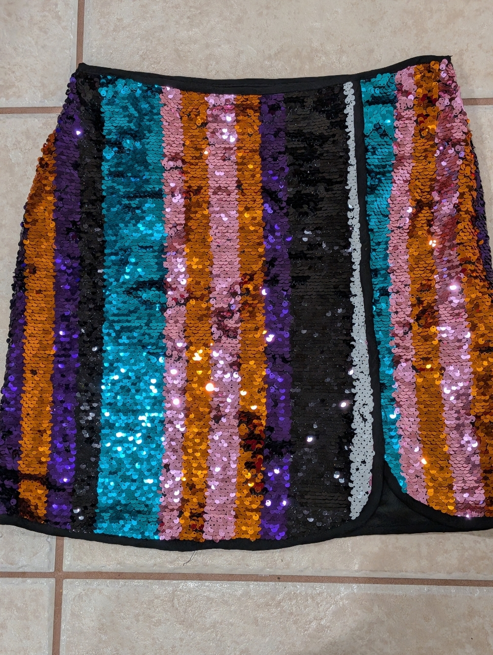 Jun & Ivy Multicolor Sequin Mini Skirt Size Small